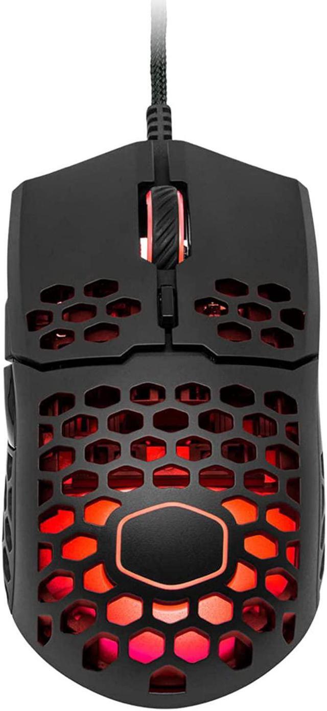 Alt view image 3 of 8 - Cooler Master MM711 RGB Gaming Mouse (Matte Black) - 60g Lightweight, Honeycomb Shell, Ultraweave Cable, Pixart 3389 16000 DPI Optical Sensor, and RGB Accents