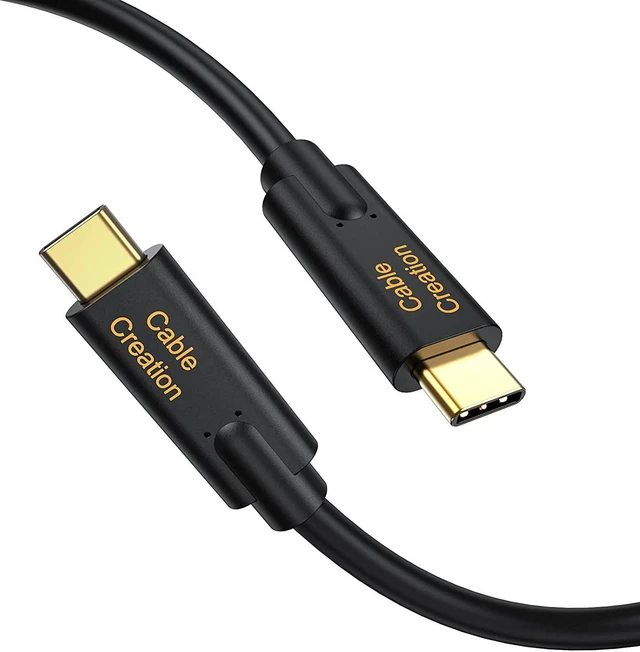 Main image of Cablecreation Short Usb C To Usb C Cable 1Ft, 100W Fast Charging Cable 10Gbps Data Cable Usb3.2 Gen2 Usb3.1 C To C Cable Support 4K Video For Usb C External Ssd Macbook Pro Air Note 10, 0.3M Black