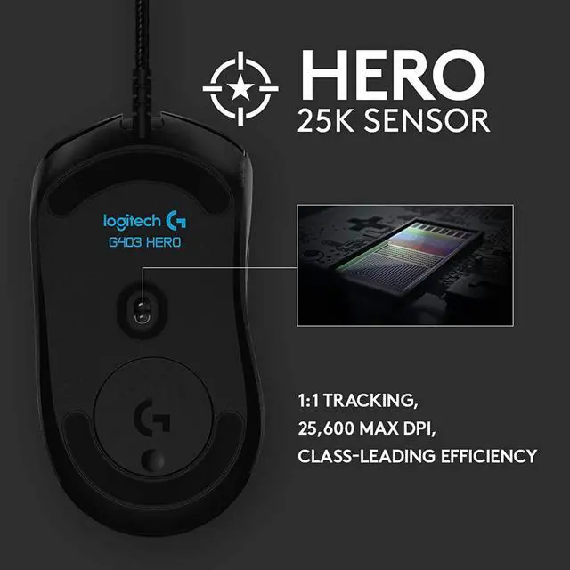 Alt view image 10 of 20 - Logitech 910-005630 G403 HERO Gaming Mouse