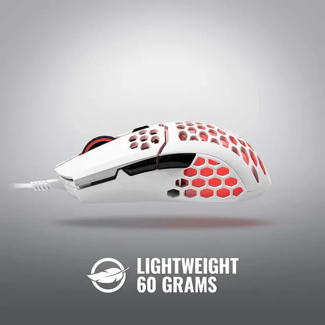 Alt view image 16 of 20 - Cooler Master MM711 Gaming Mouse with Lightweight Honeycomb Shell, Ultraweave Cable, 16000 DPI Optical Sensor and RGB Accents