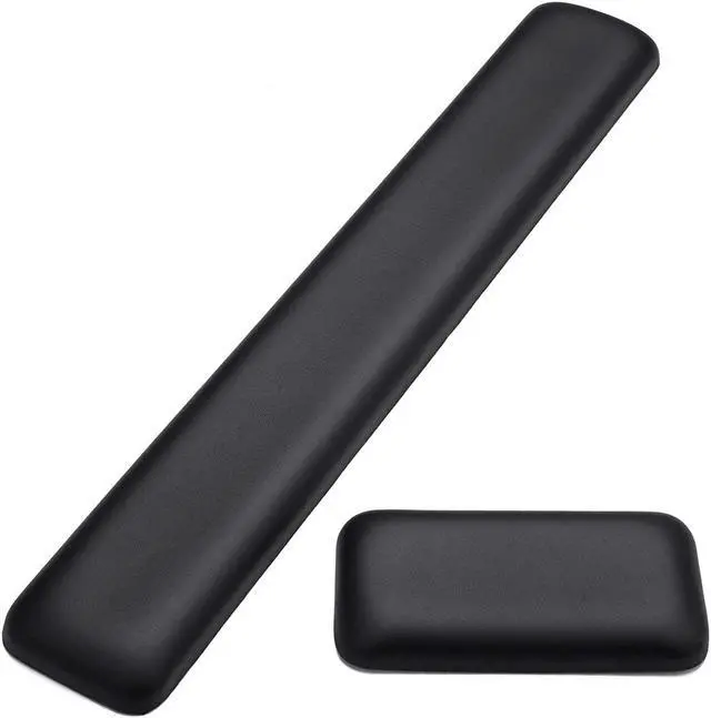 Main image of Leather-Gel Keyboard Wrist Rest And Mouse Wrist Rest Set, Ergonomic Wrist Support Mouse Pad Wrist Pad Relieve Wrist Pain For Full Size Gaming Keyboard And Mouse, Laptop, Computer, Home, Office