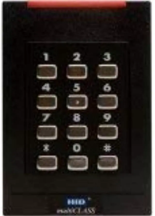 Alt view image 4 of 4 - HID 921PTNNEK00000 RPK40 multiCLASS Keypad Reader (Reader, Keypad, STD PROX, Wiegand, Pigtail, Black)