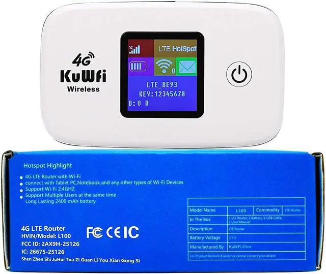Alt view image 12 of 14 - KuWFi L100 Unlocked Travel Partner 4G LTE Wireless 4G Router with SIM Card Slot Support LTE FDD B1/B3/B5 work with US AT&T Europe Caribbean South America Africa easy to carry in hand for outdoor