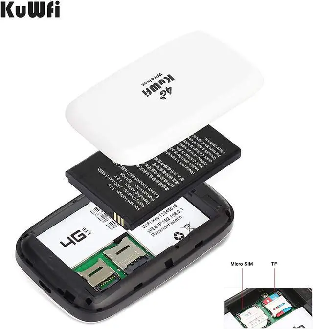Alt view image 10 of 14 - KuWFi L100 Unlocked Travel Partner 4G LTE Wireless 4G Router with SIM Card Slot Support LTE FDD B1/B3/B5 work with US AT&T Europe Caribbean South America Africa easy to carry in hand for outdoor