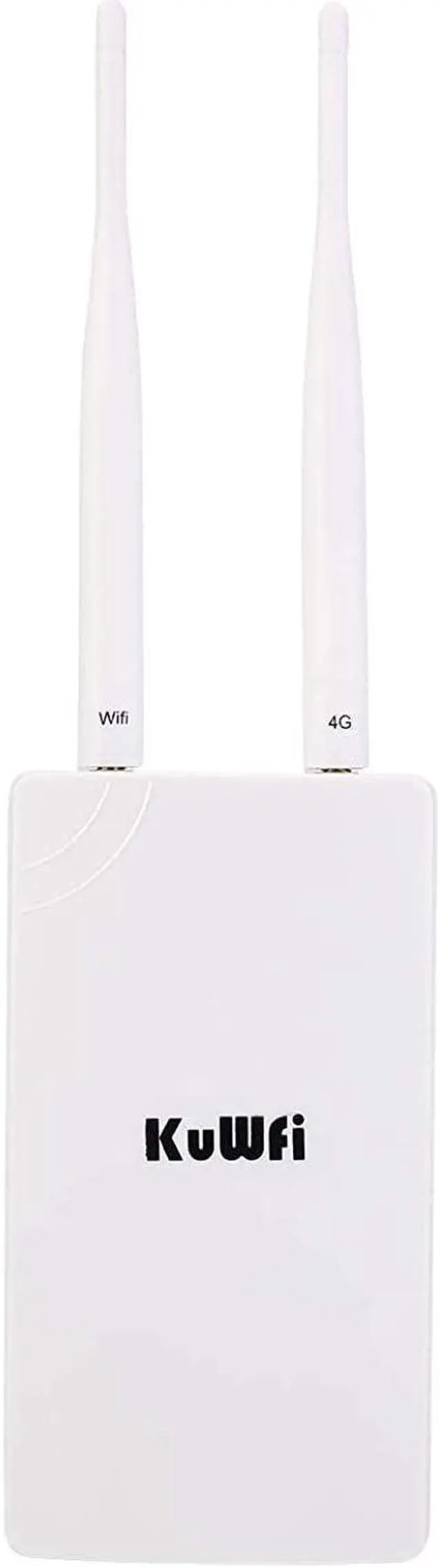 Alt view image 14 of 20 - KuWFi Waterproof Outdoor 4G LTE CPE SIM Card WiFi Router 150Mbps CAT4 SIM LTE Routers Work with IP Camera or Outside WiFi Coverage with 2pcs Antenna Only Work with SIM Card Mode