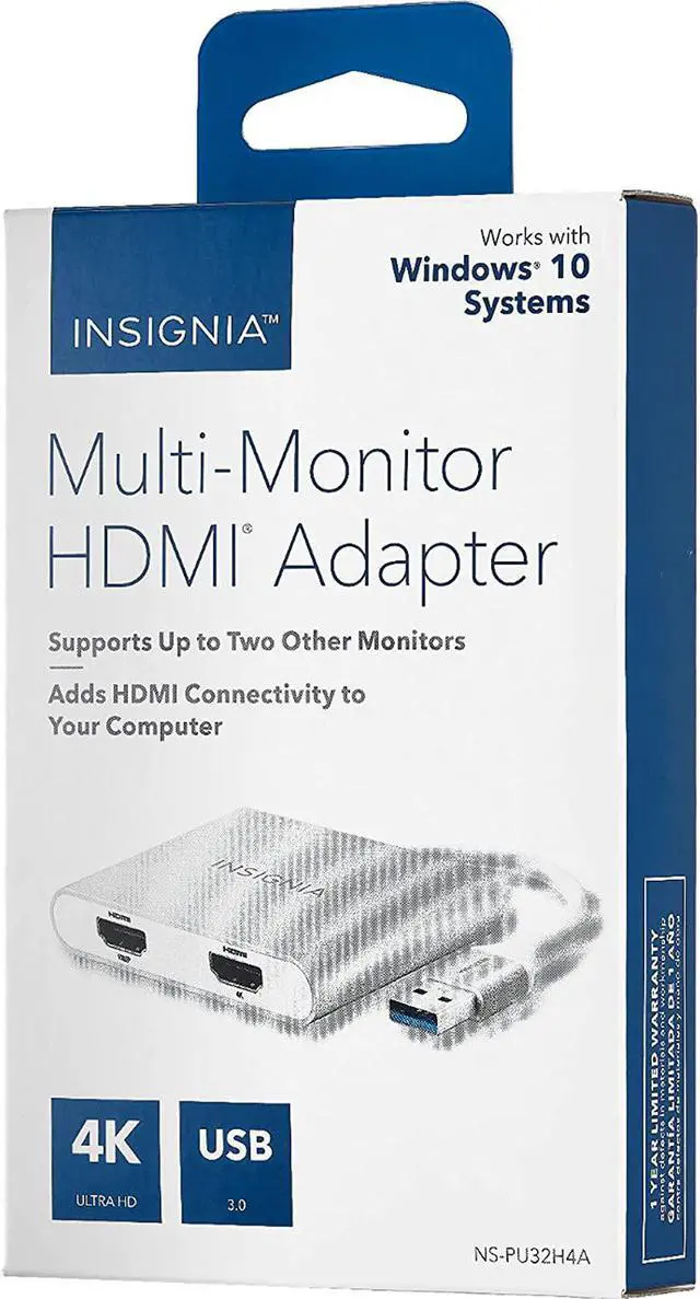 Alt view image 5 of 11 - Insignia - USB to Dual HDMI Adapter - Model: NS-PU32H4A