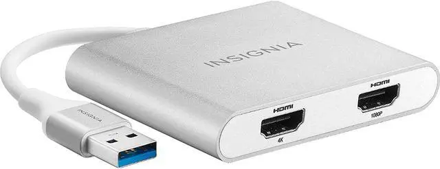 Alt view image 3 of 11 - Insignia - USB to Dual HDMI Adapter - Model: NS-PU32H4A