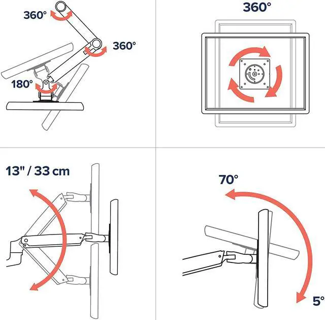 Alt view image 11 of 13 - LX WALL MOUNT LCD ARM MATTE BLK