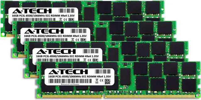 Alt view image 2 of 2 - 64GB 4x 16GB PC3L-8500R RDIMM Dell Precision R7610 T5600 T7610 T3610 Memory RAM