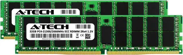 Main image of 64GB 2x 32GB PC4-2666 RDIMM Dell Precision 7810 5820 7820 7920 5810 Memory RAM