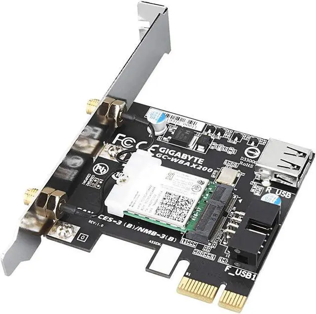 Alt view image 8 of 10 - Gigabyte GC-WBAX200 rev. 1.0 Dual Band WIFI PCIe expansion card BLUETOOTH 5