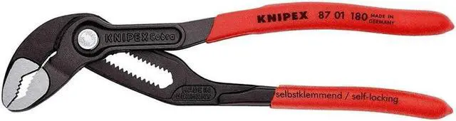Alt view image 7 of 11 - KNIPEX 87 01 180 SBA 7 1/4 in V-Jaw Water Pump Plier Serrated, Plastic Grip
