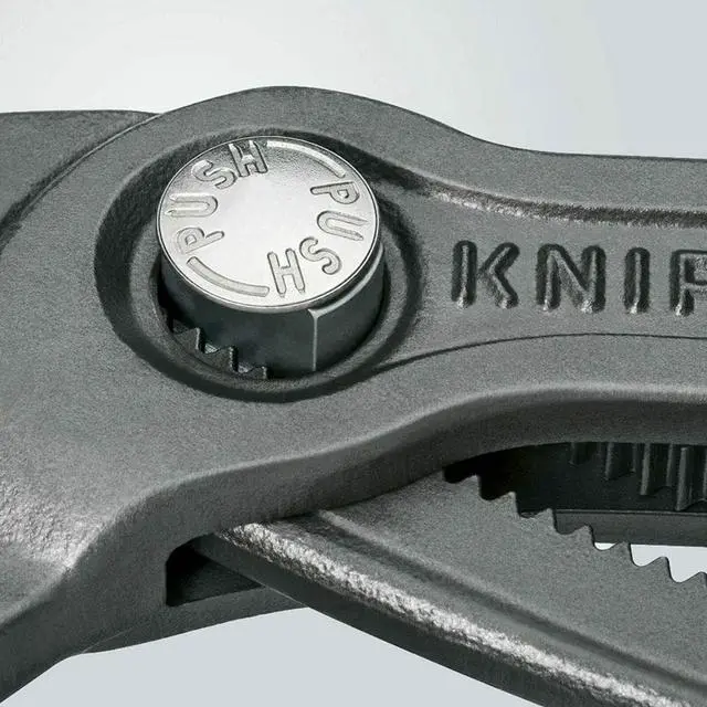 Alt view image 8 of 11 - KNIPEX 87 01 180 SBA 7 1/4 in V-Jaw Water Pump Plier Serrated, Plastic Grip