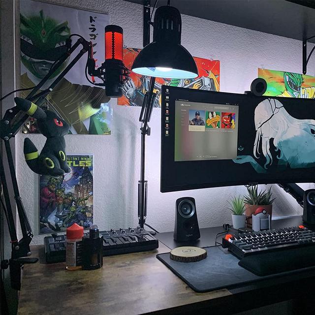 Alt view image 2 of 7 - Boom Arm For Hyperx Quadcast Microphone, Adjustable Suspension Mic Scissor Stand, For Studio Recording & Broadcasting Compatible With Hyper X Quad Cast S Solocast Streaming Mic By