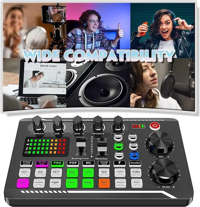Alt view image 6 of 7 - Podcast Equipment Bundle, Bm-800 Mic Kit With Live Sound Card, Condenser Pc Gaming Mic With Tripod Stand And Professional Audio Mixer, Prefect For Streaming/Podcasting/Gaming