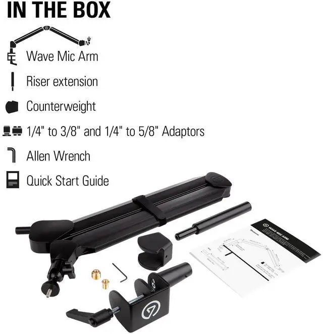 Alt view image 12 of 15 - Elgato Wave Mic Arm – Swivel Suspension Boom, Hidden Cable Channels, Versatile Desk clamp, counterweight, 1/4“-3/8“-5/8“ mic mounts, Studio, Broadcast, Streaming, Work from Home, Professional mic arm