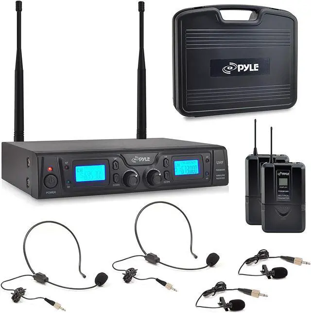 Alt view image 7 of 12 - PYLE Wireless Microphone System, Black (PDWM3365.5)