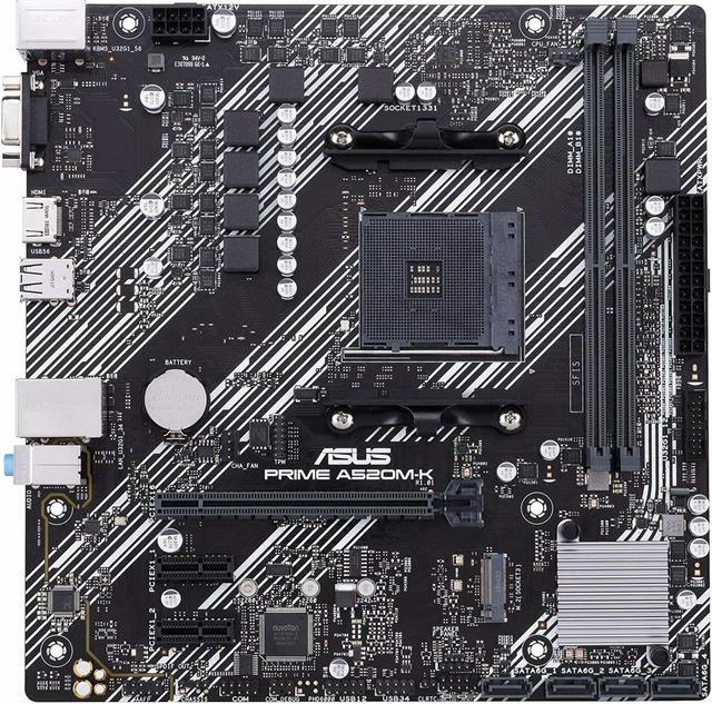 Refurbished ASUS PRIME A520M K AMD Socket AMD A520 MicroATX M.2