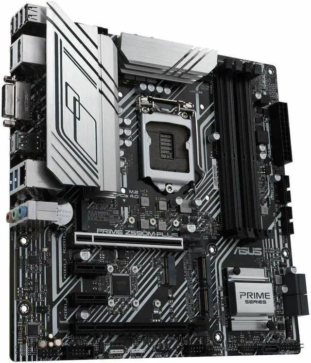 Alt view image 2 of 4 - ASUS PRIME Z590M-PLUS Intel Z590 1200 LGA MicroATX M.2 Desktop Motherboard B