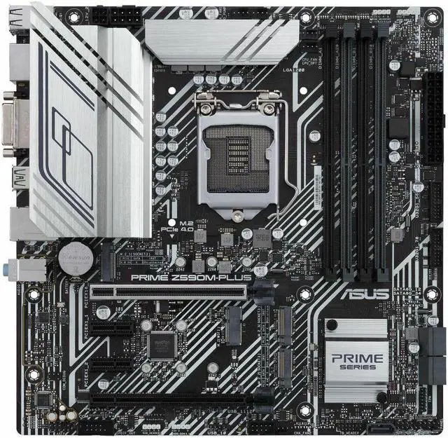 Main image of ASUS PRIME Z590M-PLUS Intel Z590 1200 LGA MicroATX M.2 Desktop Motherboard B