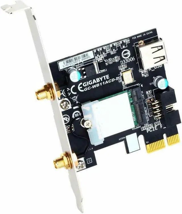 Alt view image 2 of 2 - Gigabyte WiFi 802.11AC Bluetooth 4.2 GC-WB11ACD-I Wireless PCI Express Card