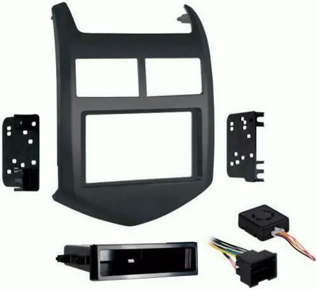 Alt view image 7 of 7 - Metra 99-3012G-LC Single/Double DIN Stereo Dash Kit for 2012-up Chevrolet Sonic