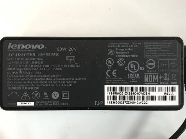 Alt view image 8 of 12 - Original Genuine Lenovo AC Power Adapter Power Supply Gen 2 G2 G-2 ADP-90XD SA10J20150 ADLX90NCC2A 20V 4.5A 90W Square Slim Tip for Laptop ThinkPad E540 E570 T570 W550 Carbon 730-15 730-15IKB w/PC