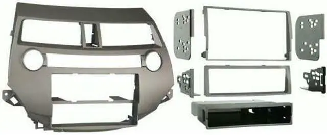 Alt view image 8 of 11 - 99-7874T Taupe Metra 08 - 09 Honda Accord Dash Installation Kit Single DIN / Double DIN with Single Zone Climate Control 997874t 99 7874t 2008 2009