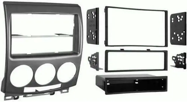 Alt view image 6 of 6 - Metra 99-7509 Single DIN/Double DIN Installation Kit for 2006-2007 Mazda 5 Vehicles (Silver)
