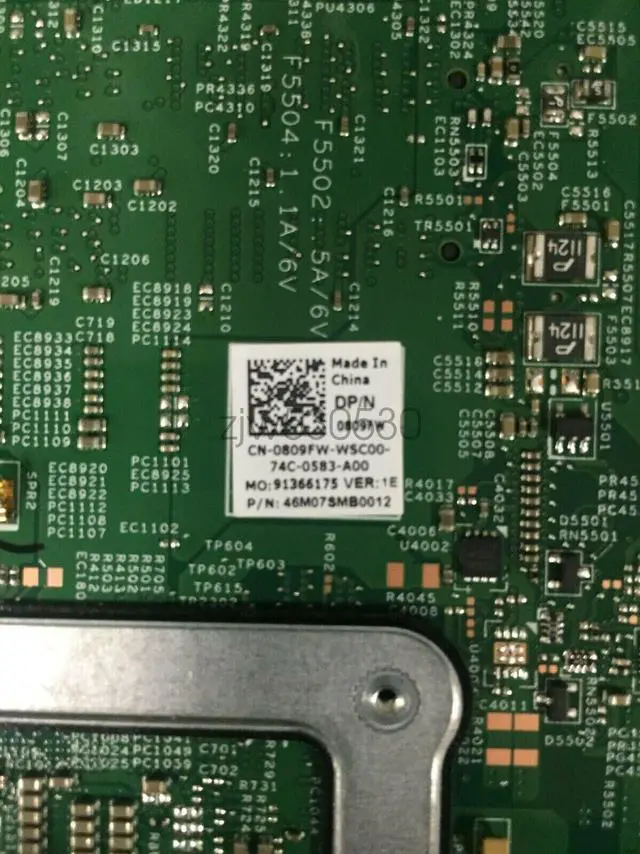Alt view image 11 of 11 - Dell OEM Inspiron 7778 Motherboard System Board  Intel Core i7 2.5GHz CPU 809FW