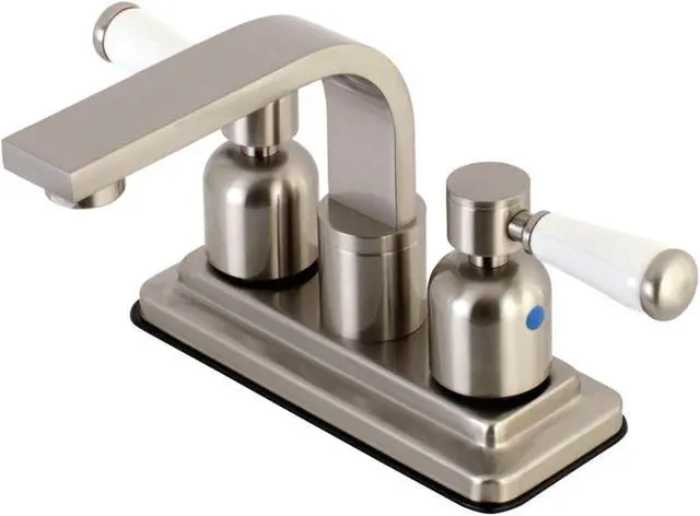 Alt view image 4 of 4 - Kingston Brass KB8468DPL 4 in. Paris Centerset Lavatory Faucet, Brushed Nickel