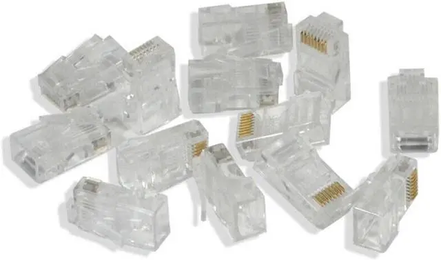Alt view image 5 of 6 - Ethernet Gold Plated Network Connector RJ45 8P8C CAT6 Modular Plug (10/pack)