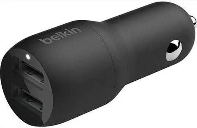 Alt view image 11 of 11 - DUAL USB-A CAR CHARGER 12W X2 BLK