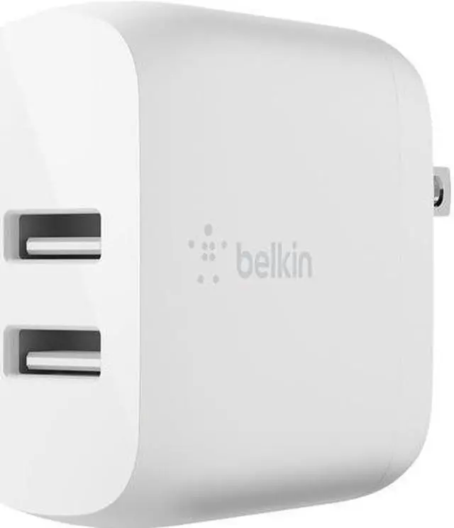 Alt view image 7 of 12 - BELKIN WCB002dqWH White BOOST CHARGE Dual USB-A Wall Charger 24W