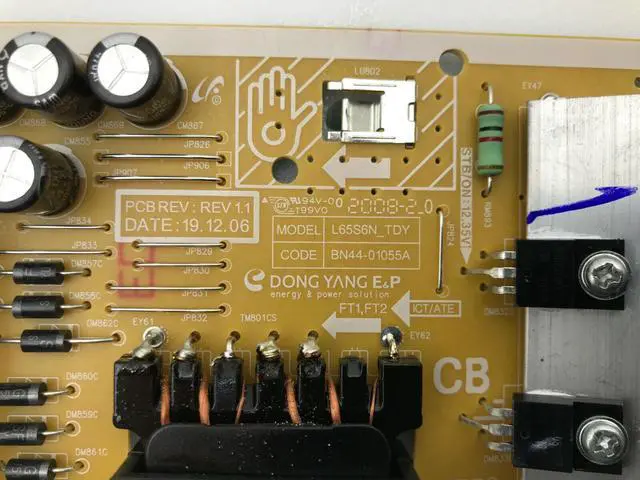 Alt view image 8 of 10 - Samsung BN44-01055A Power Supply / LED Board (OEM)