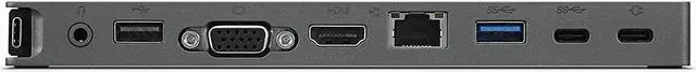 Alt view image 3 of 11 - Lenovo USB-C Mini Dock, 7-in-1 Portable Dock with HDMI, VGA, USB-C, USB 3.1, USB 2, 3.5mm Audio, Ethernet, 45W Charging, Compatible with Lenovo, Apple & USB-C Laptops, G0A70065US