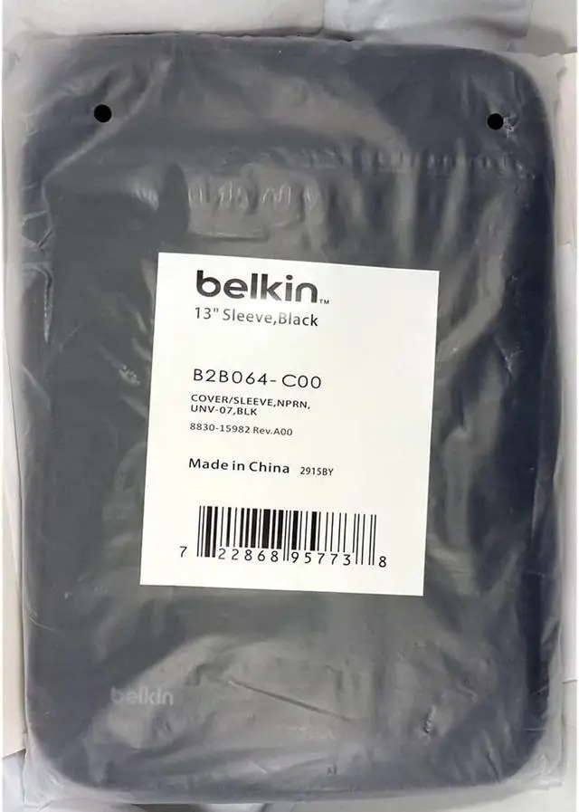 Alt view image 8 of 9 - Belkin Carrying Case (Sleeve) for 13" Notebook - Black
