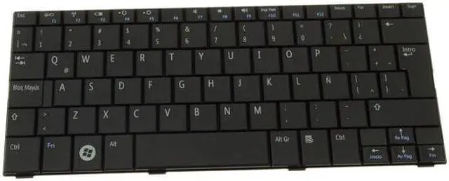 Alt view image 3 of 4 - New Spanish Dell OEM Inspiron Mini 10 1010 Laptop Keyboard F240M