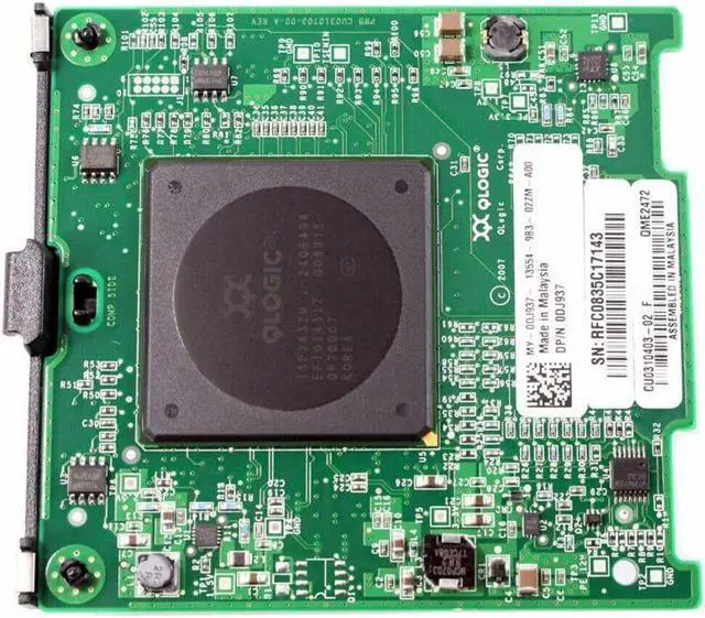 Alt view image 3 of 4 - DELL Np630 Qme2472 4Gb Dual Channel Pcie X4 Fibre Channel Host Bus Adapter Mezzinine Card Only
