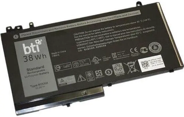 Alt view image 3 of 6 - Battery Technology RYXXH-BTI 11.1V DC 3420 mAh Bti Rechargeable Notebook Battery