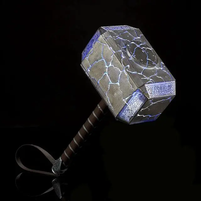Alt view image 4 of 7 - Marvel Legends Mighty Thor Mjolnir Premium Electronic Roleplay Hammer with Lights and Sound FX, Mighty Thor Love and Thunder Roleplay Item