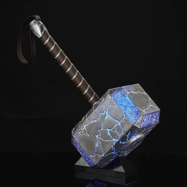 Alt view image 5 of 7 - Marvel Legends Mighty Thor Mjolnir Premium Electronic Roleplay Hammer with Lights and Sound FX, Mighty Thor Love and Thunder Roleplay Item