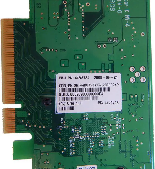 Alt view image 5 of 5 - 44R8724 - MELLANOX DUAL-PORT ADAPTER CARD, 44R8723