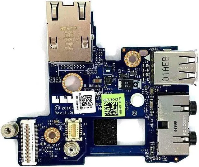 Alt view image 2 of 5 - Dell OEM Latitude E6410 Audio Ports USB RJ-45 Circuit Board for UMA  N3R3T