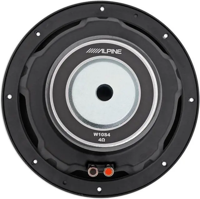 Alt view image 12 of 15 - Alpine W10S4 10" 750 Watt Peak 250 Watt RMS 4-Ohm Car Audio Subwoofer Sub