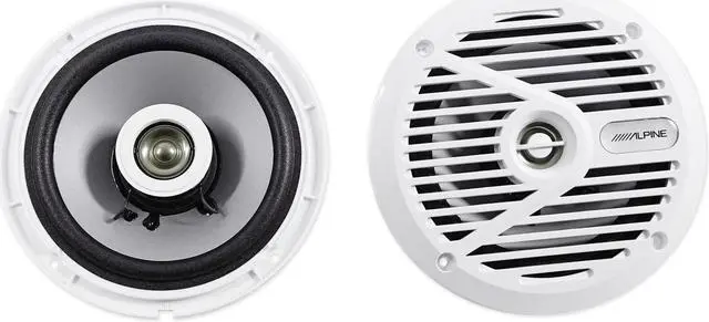Alt view image 4 of 13 - Alpine SPS-M601W 6.5” Coaxial 2-Way Marine Speaker – White