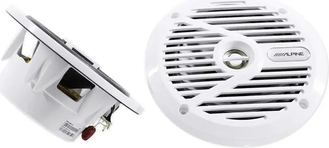Alt view image 6 of 13 - Alpine SPS-M601W 6.5” Coaxial 2-Way Marine Speaker – White