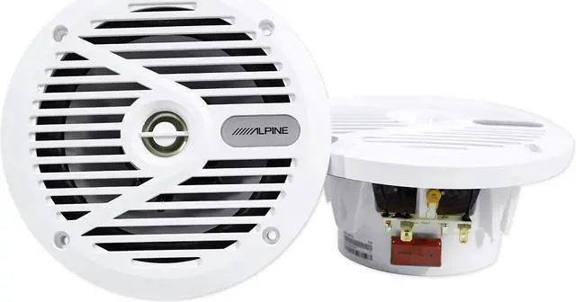Alt view image 7 of 13 - Alpine SPS-M601W 6.5” Coaxial 2-Way Marine Speaker – White