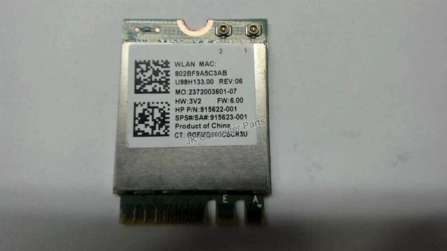 Alt view image 2 of 3 - HP RTL8822BE 802.11ac BT4.0 PCI-e WiFi WLAN Adapter Card 91562-001 915623-001