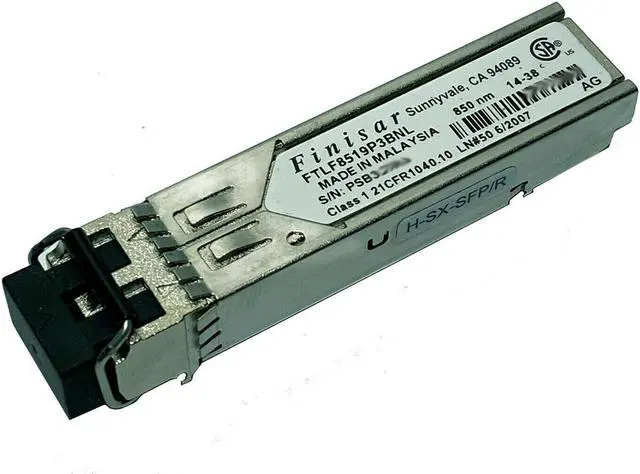 Alt view image 3 of 4 - Finisar FTLF8519P3BNL RoHS 6 Compliant 1GFC/2GFC/GE 850nm -20 to 85C SFP Transceiver